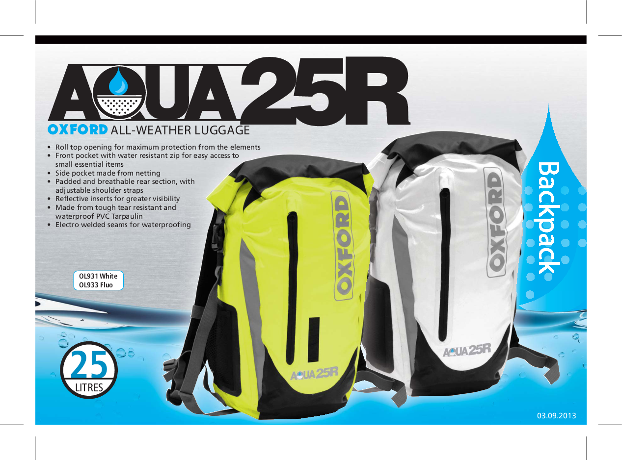 

002 OL931 OL933  Aqua 25R presenter White & FLuo

