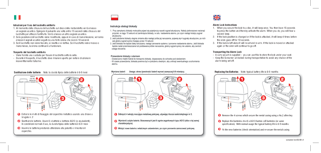

OF229 Screamer instructions

