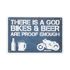 Garage Metal Sign: THERE IS A GOD