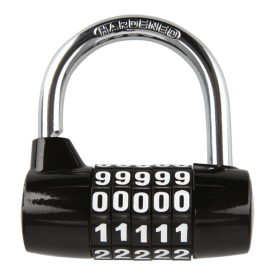 5-digit Combination Padlock Black