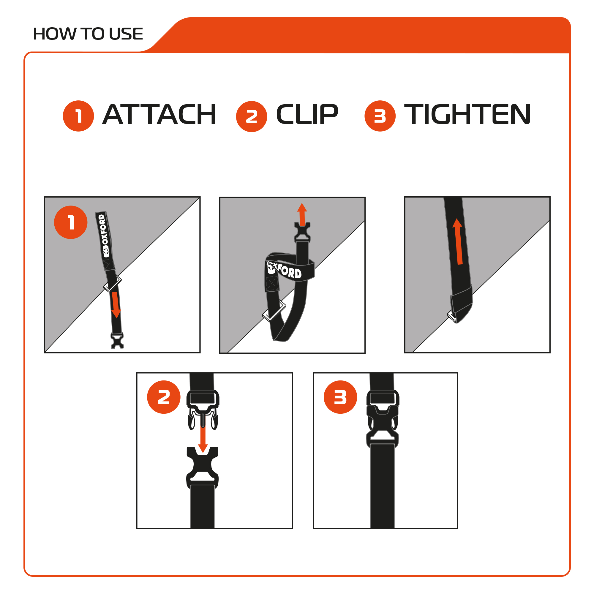 Atlas B-Clip 17mm x 2.0M Asphalt (Pair)