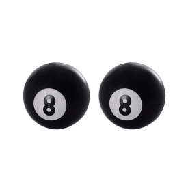 8 Ball Valve Caps BLACK - Pair