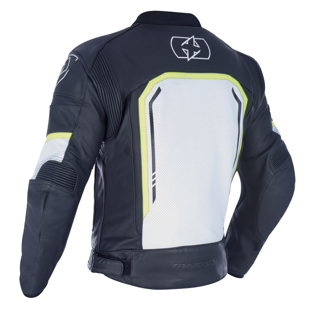 Strada MS Leather Jacket White/Fluo S