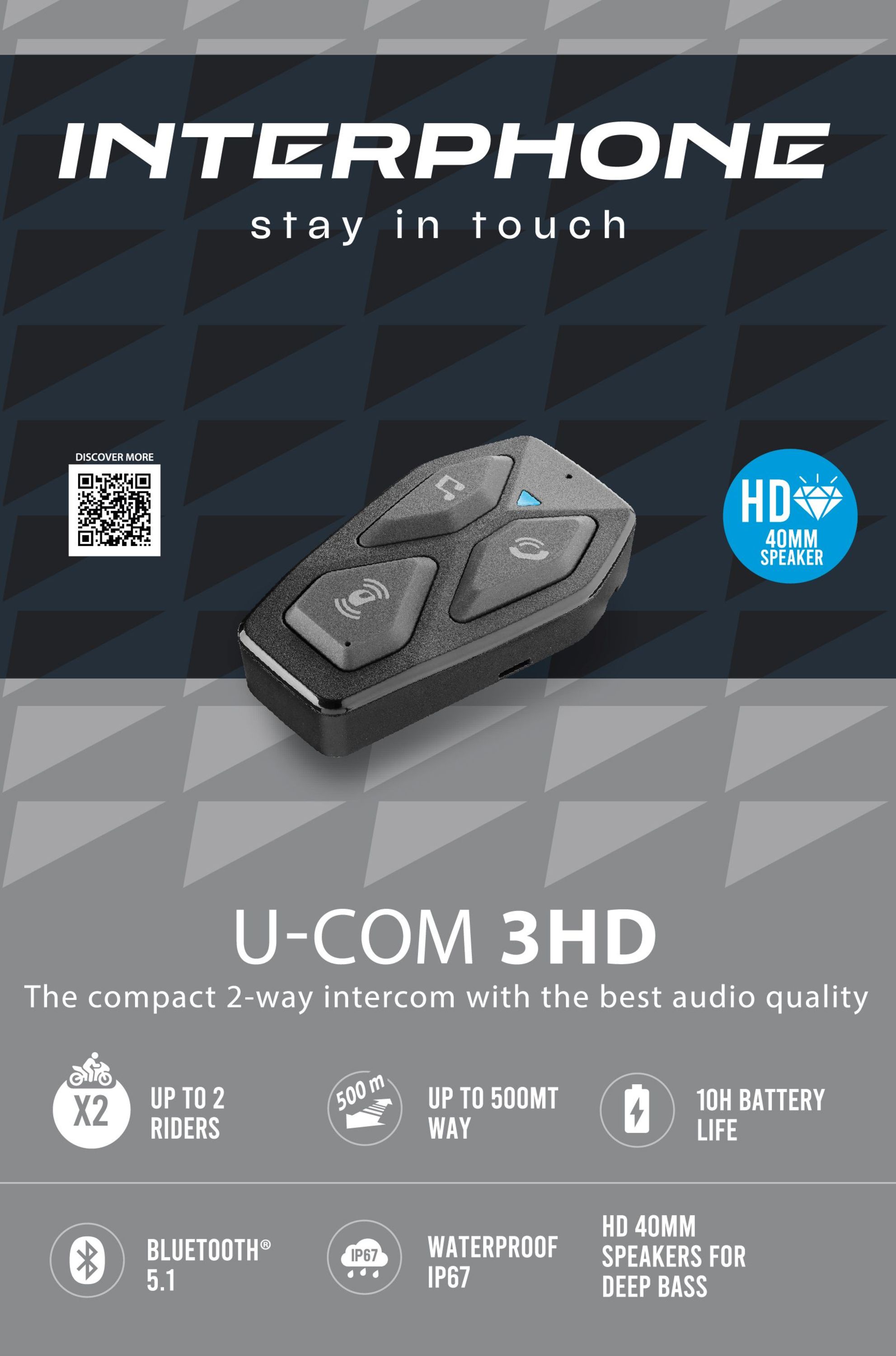 InterPhone Ucom 3HD single pack