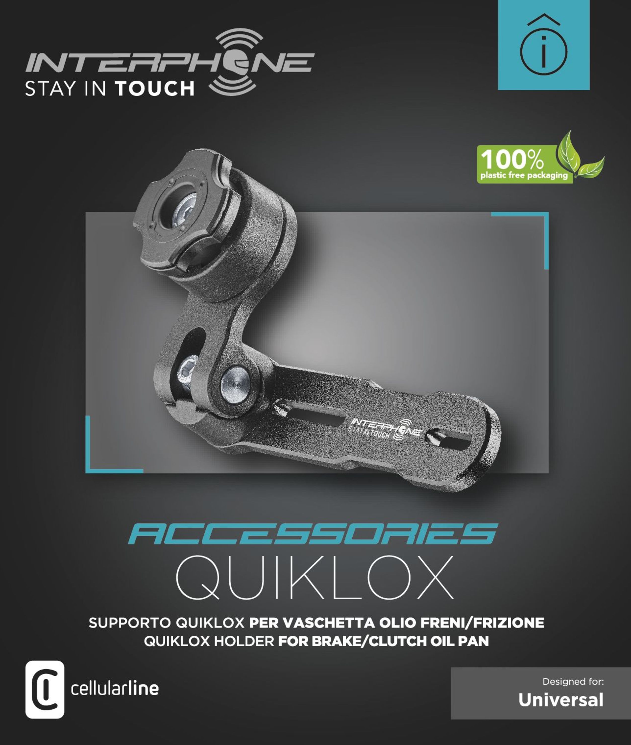 Quiklox holder for brake oil pan