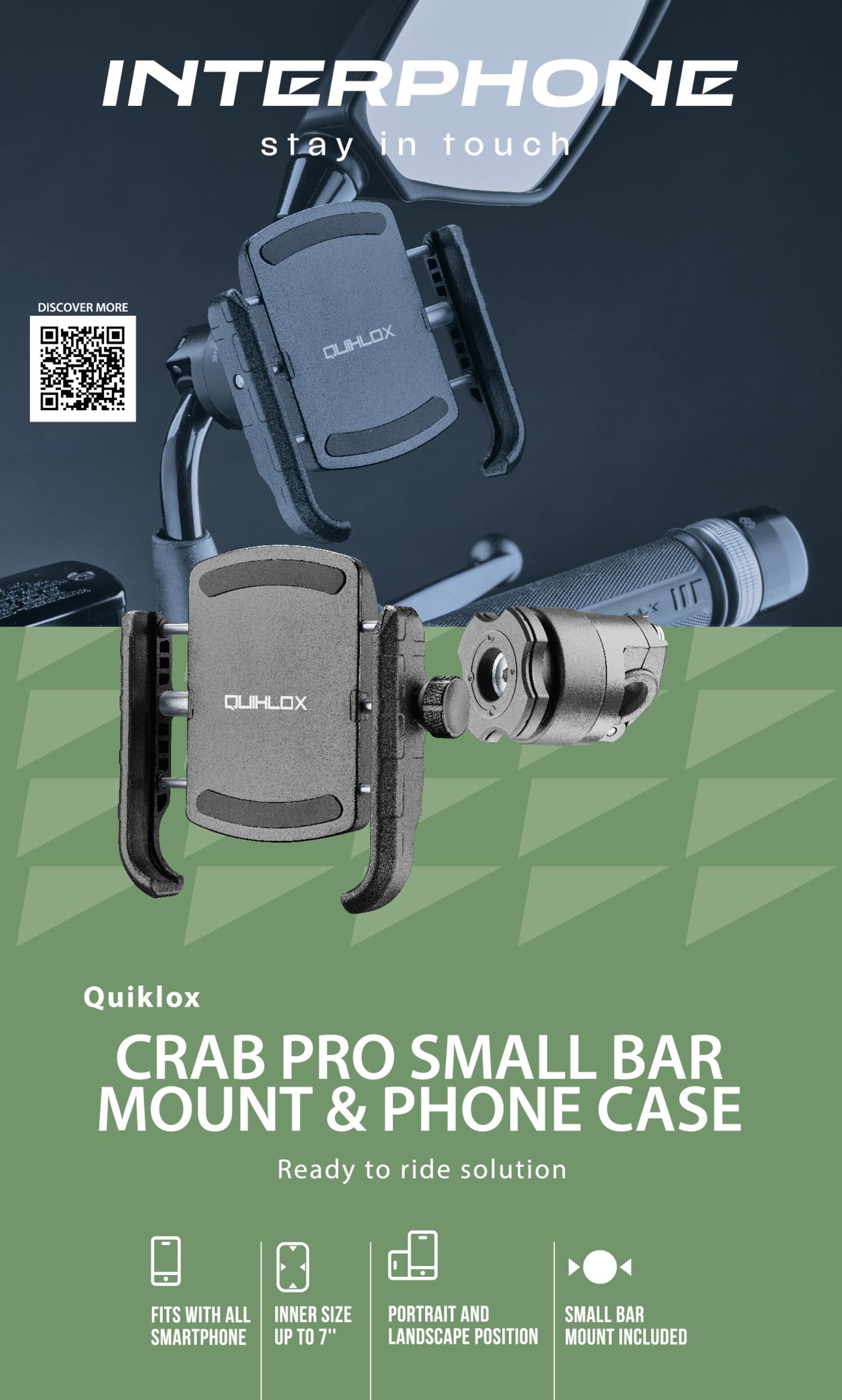 Quiklox crab holder + bar mount