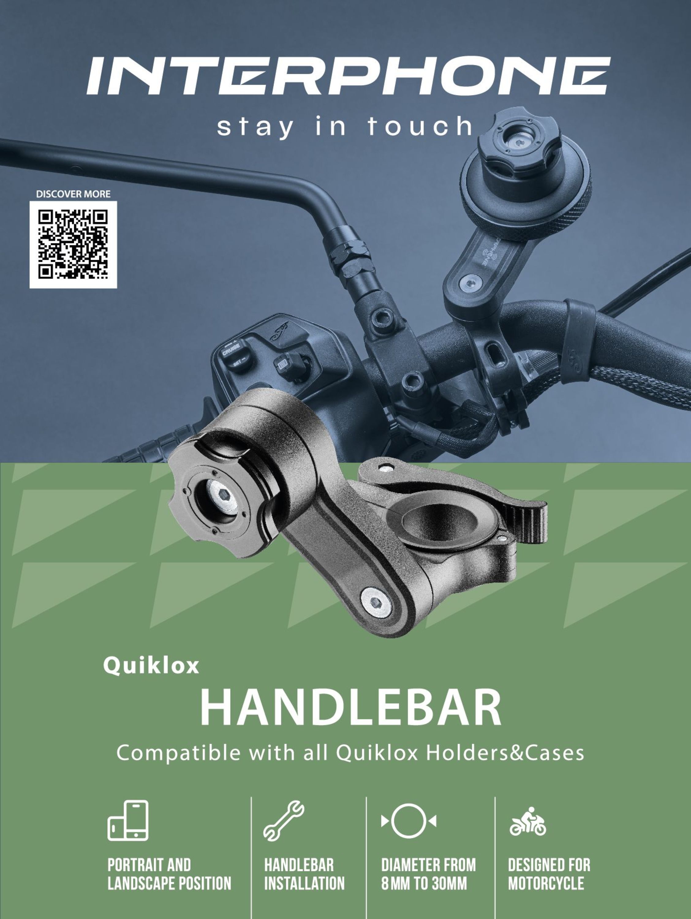 Quiklox handlebar phone support