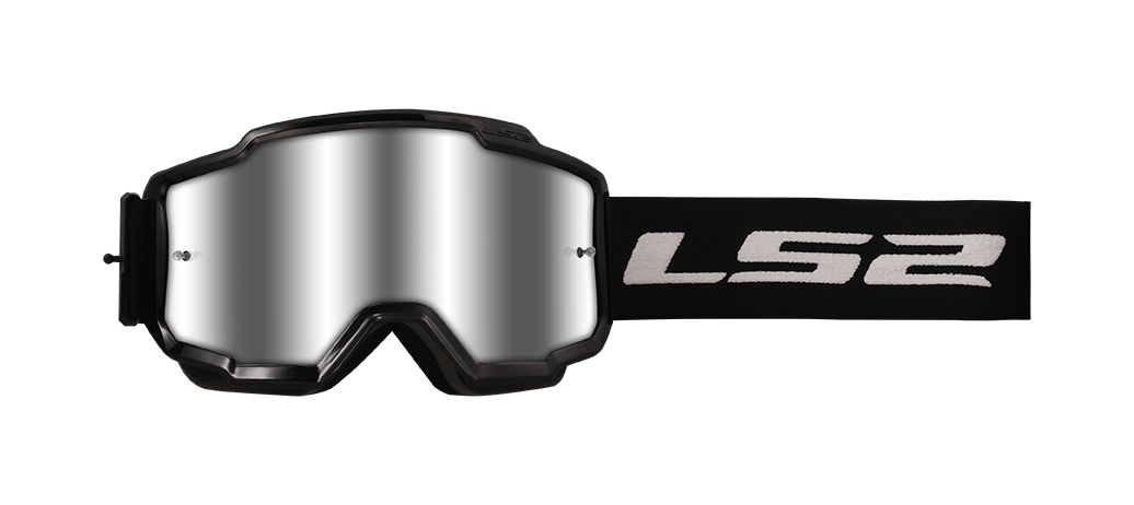 LS2 CHARGER GOGGLE BLACK SILVER VISOR