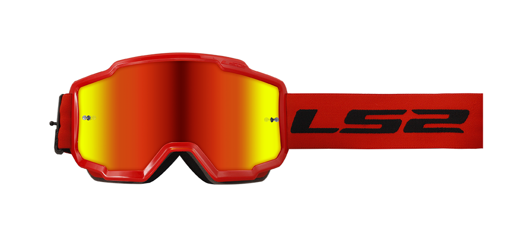 LS2 CHARGER GOGGLE RED IRIDIUM VISOR