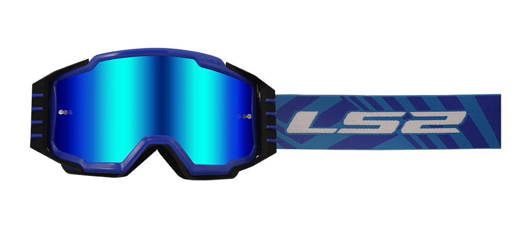 LS2 CHARGER PRO GOGGLE BLUE IRIDIUM