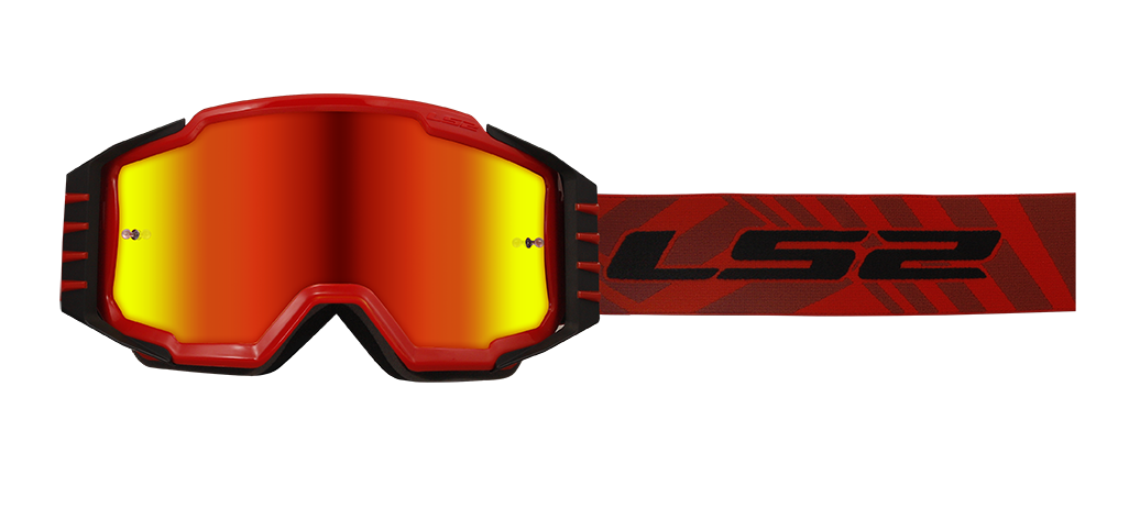 LS2 CHARGER PRO GOGGLE RED IRIDIUM