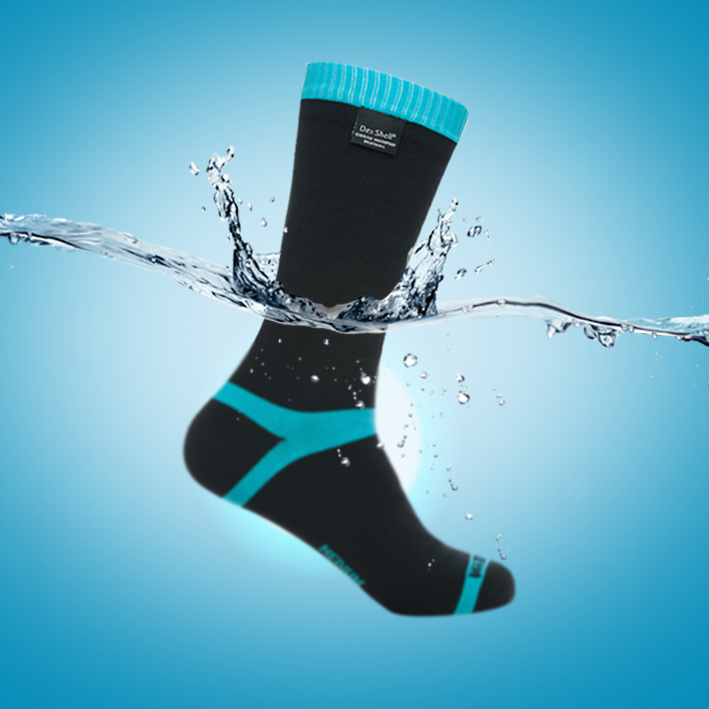 Coolvent Sock Aqua Blue Stripe