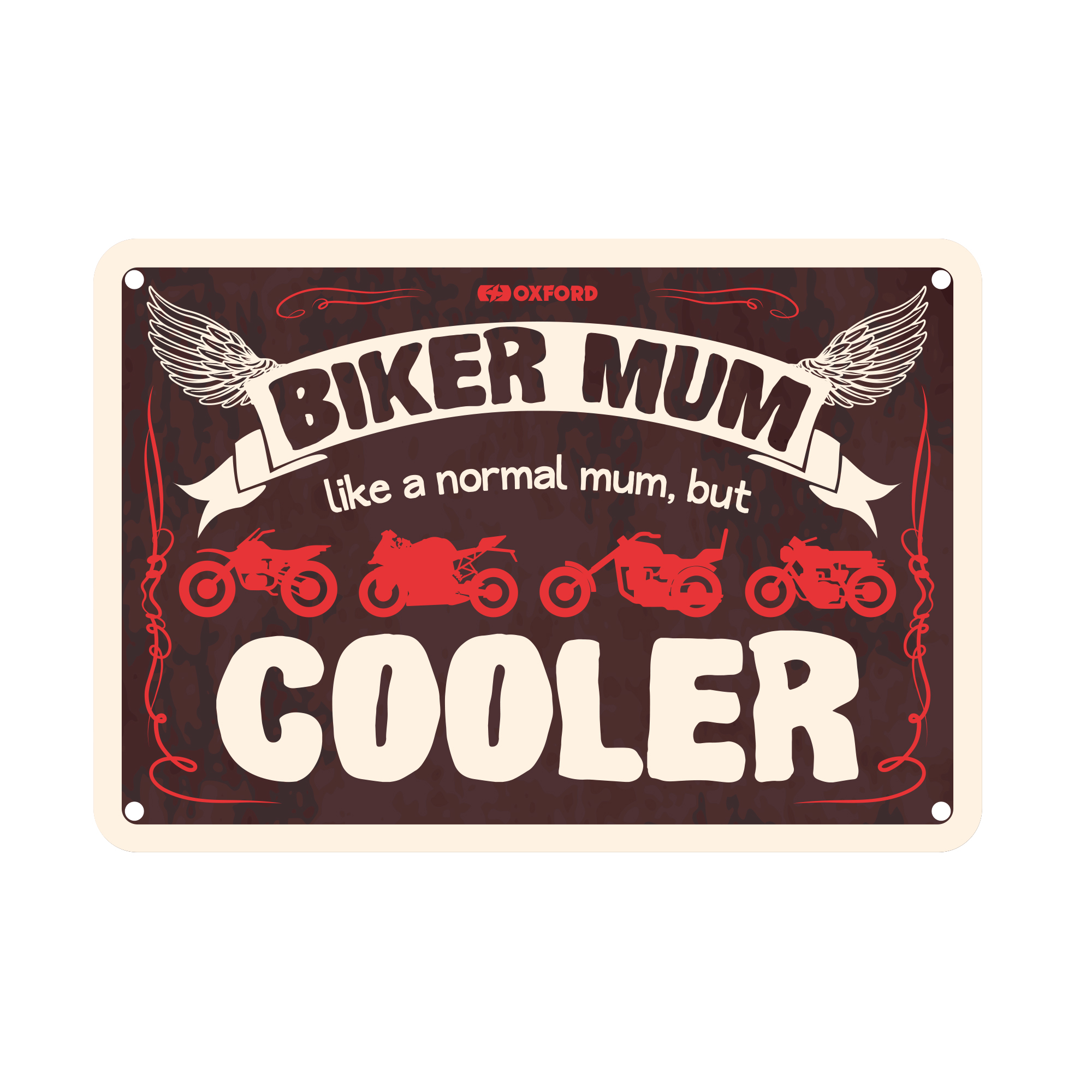 Sign: Biker Mum Cooler