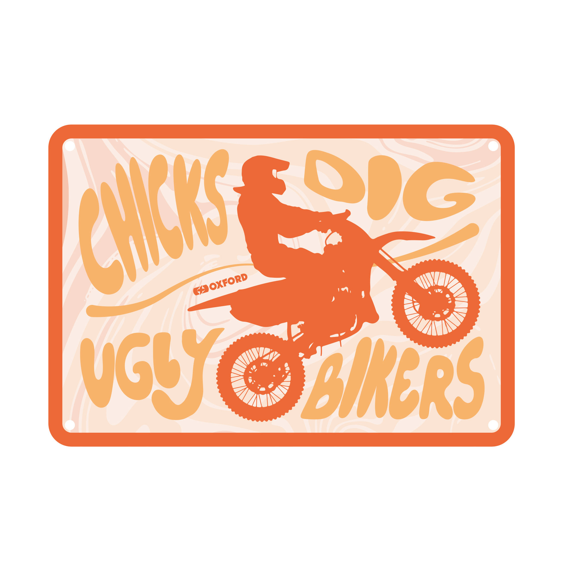 Sign: Chicks Dig Vgly Bikers Cooler
