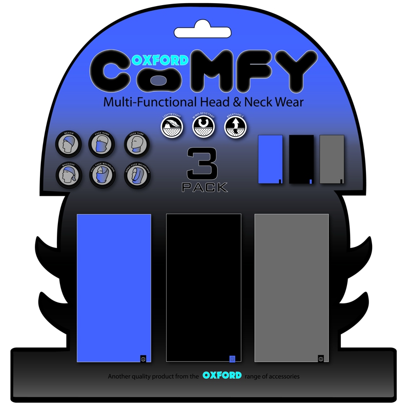 Oxford Comfy Blue/Blk/Grey  3-Pack