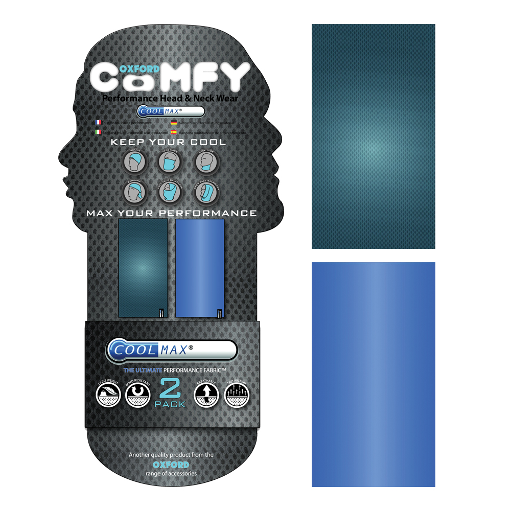 Oxford Coolmax Blue Mesh  - 2 Pack