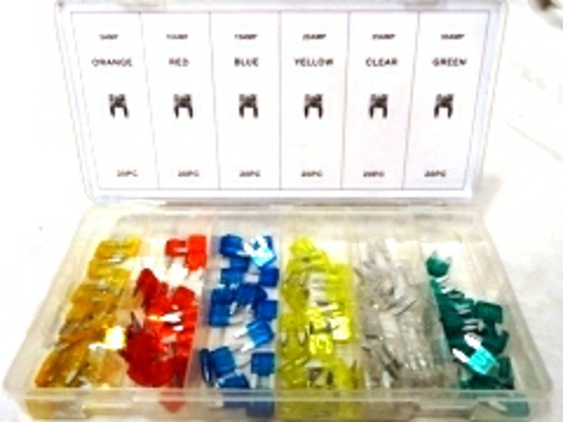 Sikrings sortiment 120 dele mini