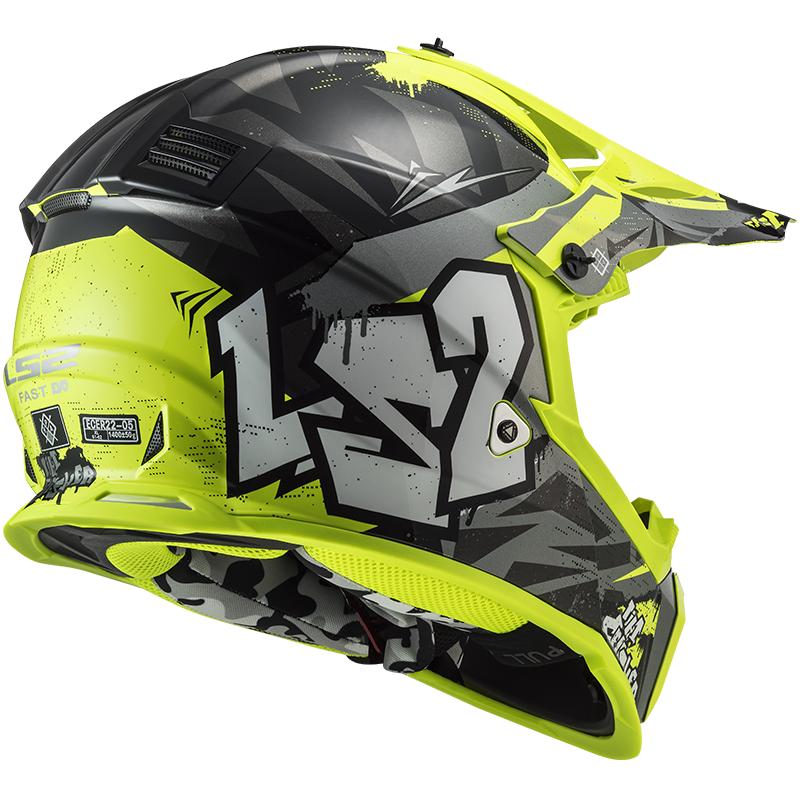 BACK MX437 FAST MINI EVO CRUSHER BLACK H V YELLOW 40437J3412