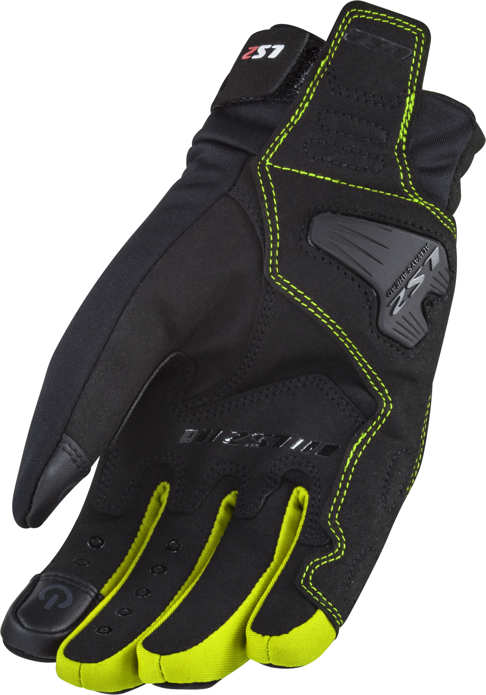 LS2 JET 2 LADY GLOVES BLACK H-V YELLOW