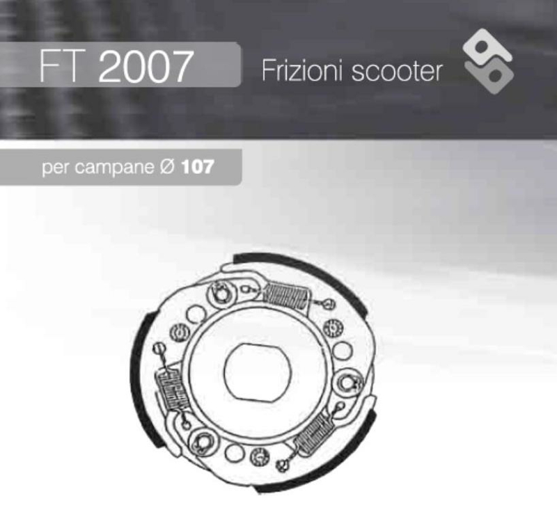 Kobling FT2007 DIA. 107 Minarelli/Piaggi