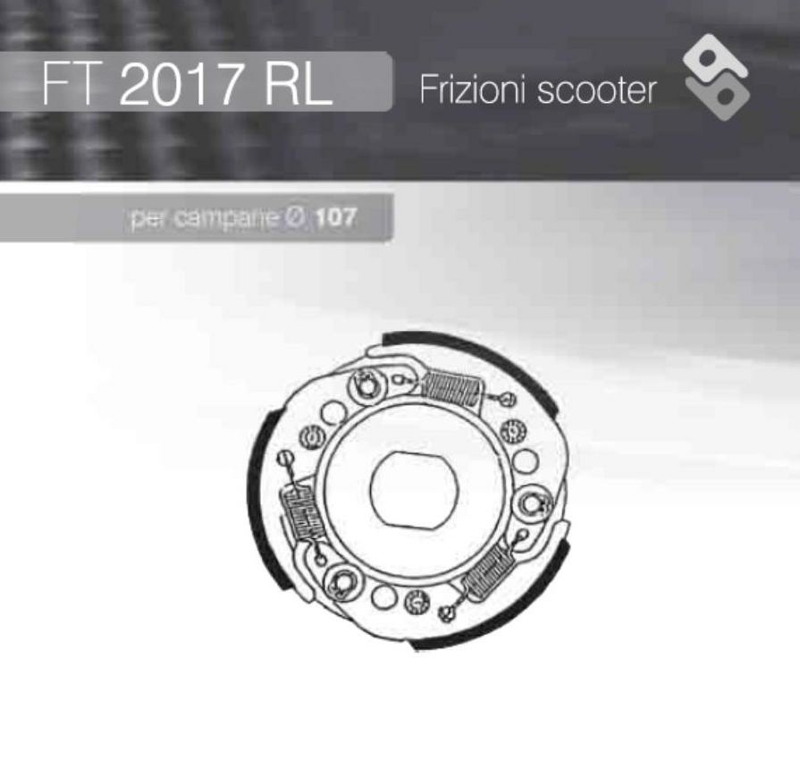 Kobling FT2017RL DIA. 107 Minarelli Ligh