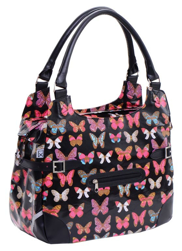 Willex Dame cykeltaske 13 L sort butterf