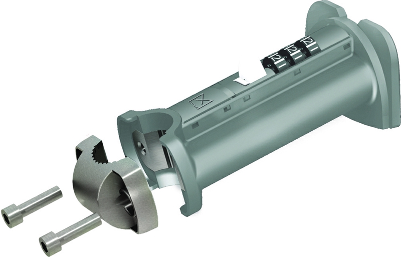 Willex Montage beslag m/ kodelås grå