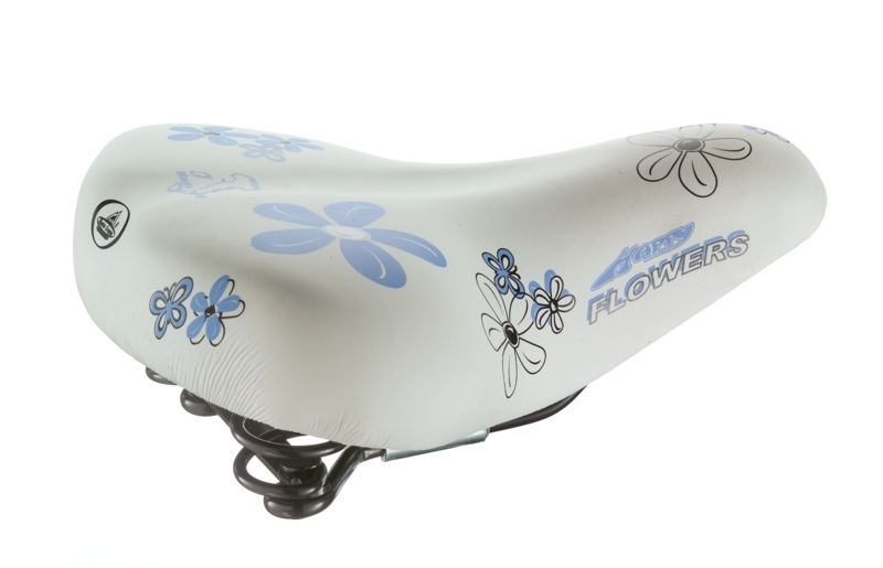 Sadel XC061 Happy Flowers hvid
