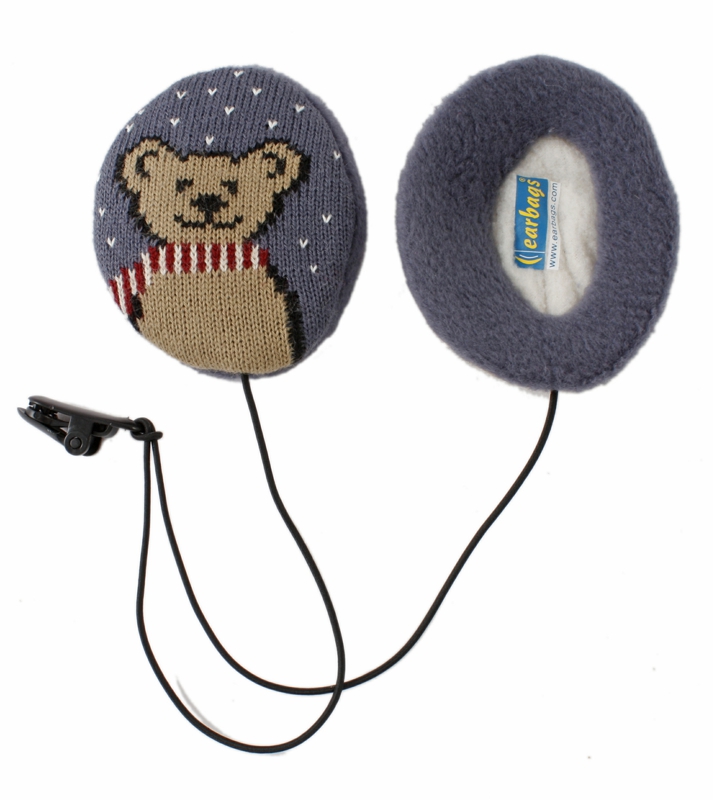 Earbag Børn Mørkgrå Bamse