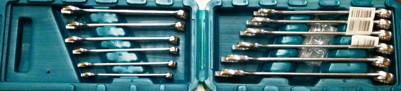 K 1236 Ringgaffelnøgle sæt 8-19 m.m.